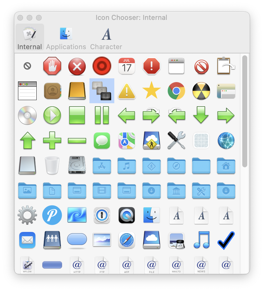 Icon Chooser Window 