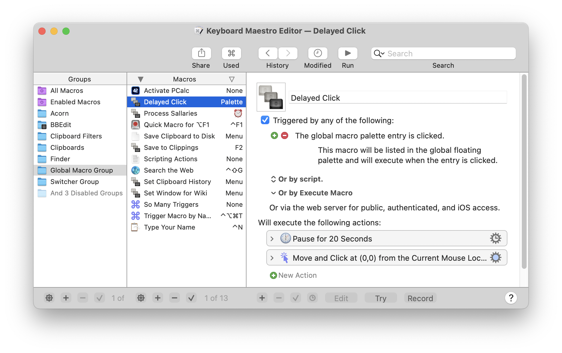  Macro Editor Window 
